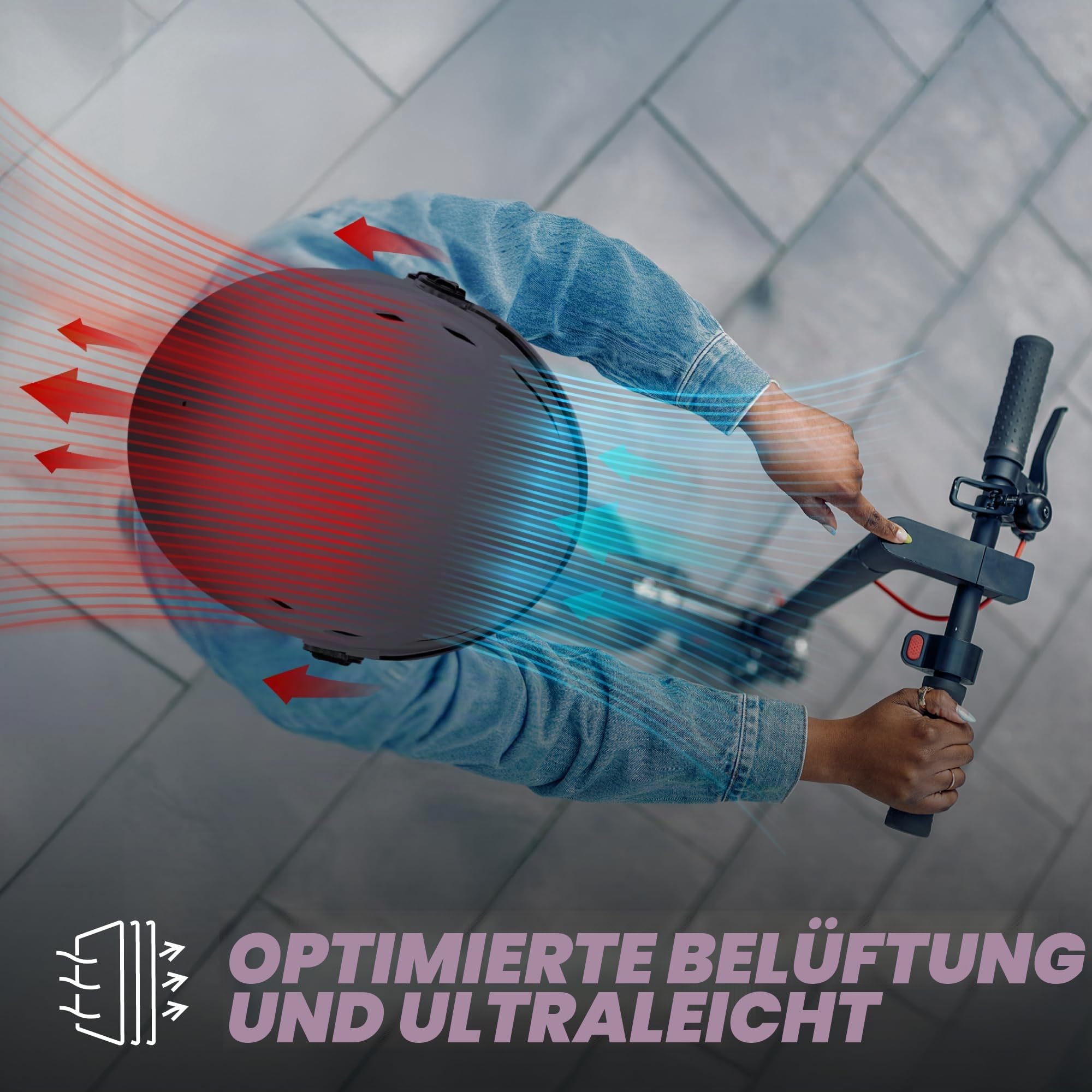 T'nB - Visor, Schutzhelm für Fahrrad und Elektroroller, mit transparentem Visier