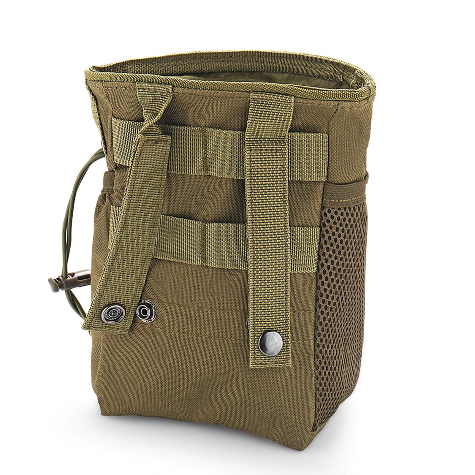 Tactical Molle Drawstring Magazine Dump Pouch Military Belt Utility Bag Outdoor Ammo Pouch Green