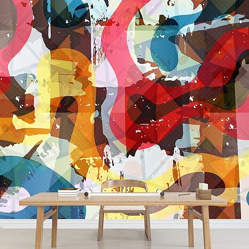 Miniatura 39 de wall26 - Grunge musical con fondo de aerosol - Mural de pared removible | Papel pintado grande autoadhesivo - 66x96 pulgadas Obra de arte -