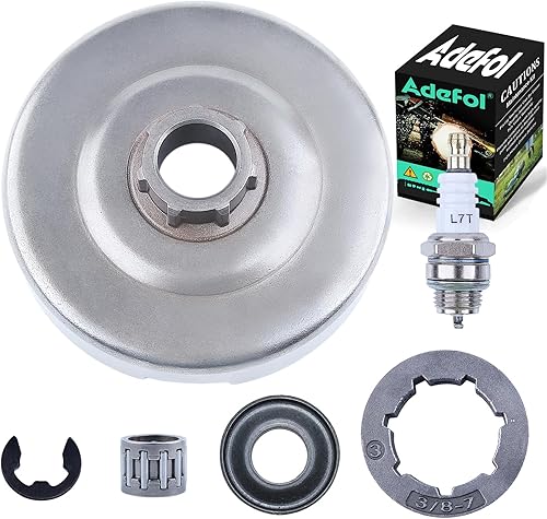 Adefol Conjunto de tambor de embrague para motosierra Husqvarna 372 371 365 362 XP Jonsered 2172 2171 2165 2165 2163 2071 2065 2063, tambor de