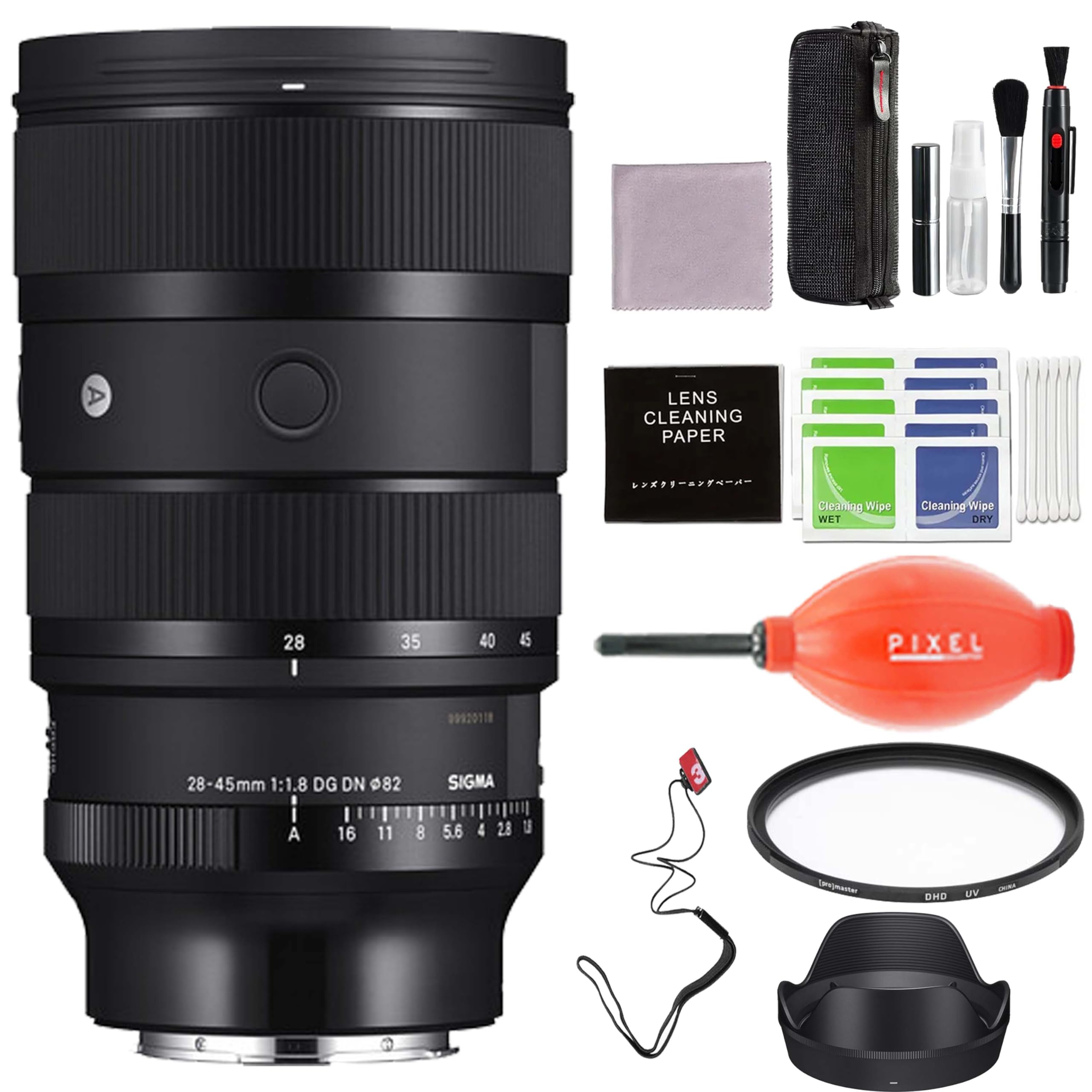 Sigma 28-45mm f/1.8 DG DN Art Lens for Leica L Mount with Pixel Advanced Accessories & Travel Bundle | 612969 | Extended 3 Years Manufacturer Warranty | Sigma 28-45mm f/1.8 DG DN Art