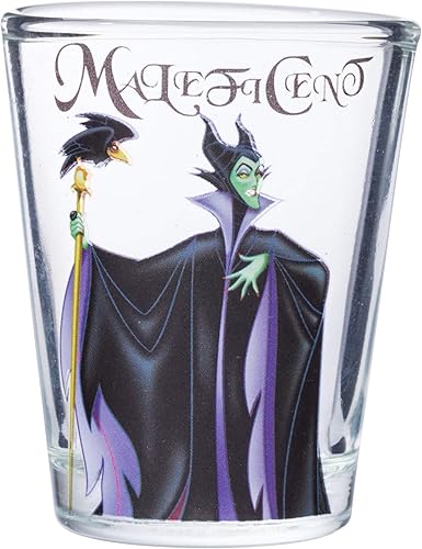 Miniatura 4 de Silver Buffalo Disney Villains Queen Cruella Malificent y Ursula paquete de 4 mini vasos de 1 onza