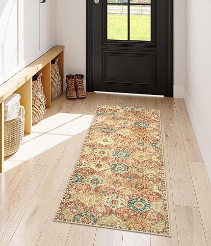 Vista 123 de Lahome - Alfombra de marroquí tejida, alfombra para cocina, pasillo, antideslizante, pasillo para entrada, pasillo de lavadero, dormitorio, 274 x