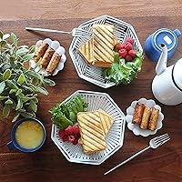 Vista 9 de Flat Bottom Nonstick Pan,Double Sided Frying Pan,Non Stick Coating Aluminum Alloy Waffle Maker Pot,with Dual Handles,for Sandwich Breakfast Panini