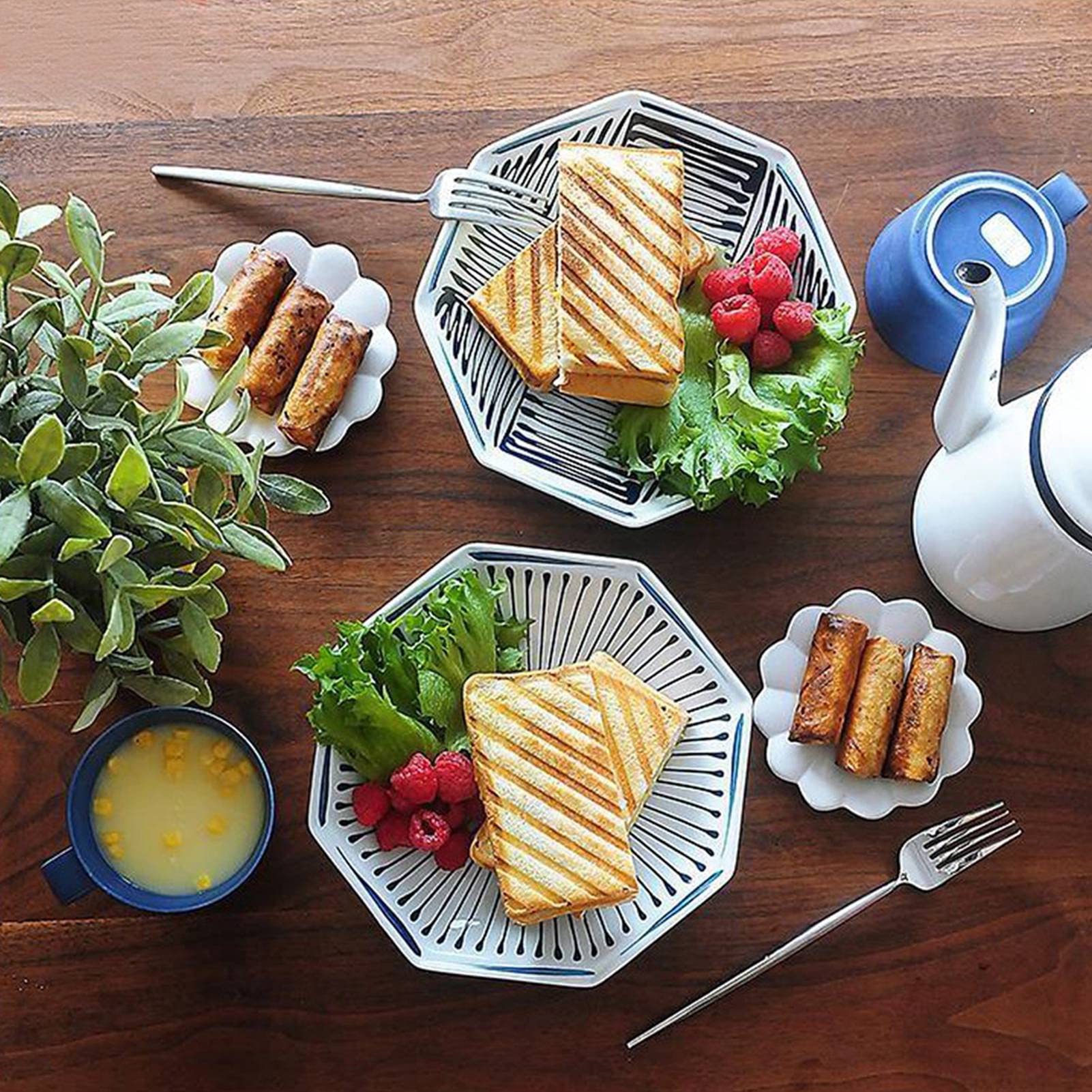 Poêle antiadhésive à double face, fabricant de sandwichs antiadhésifs avec du matériau de qualité alimentaire, pour le petit-déjeuner Panini Waffle