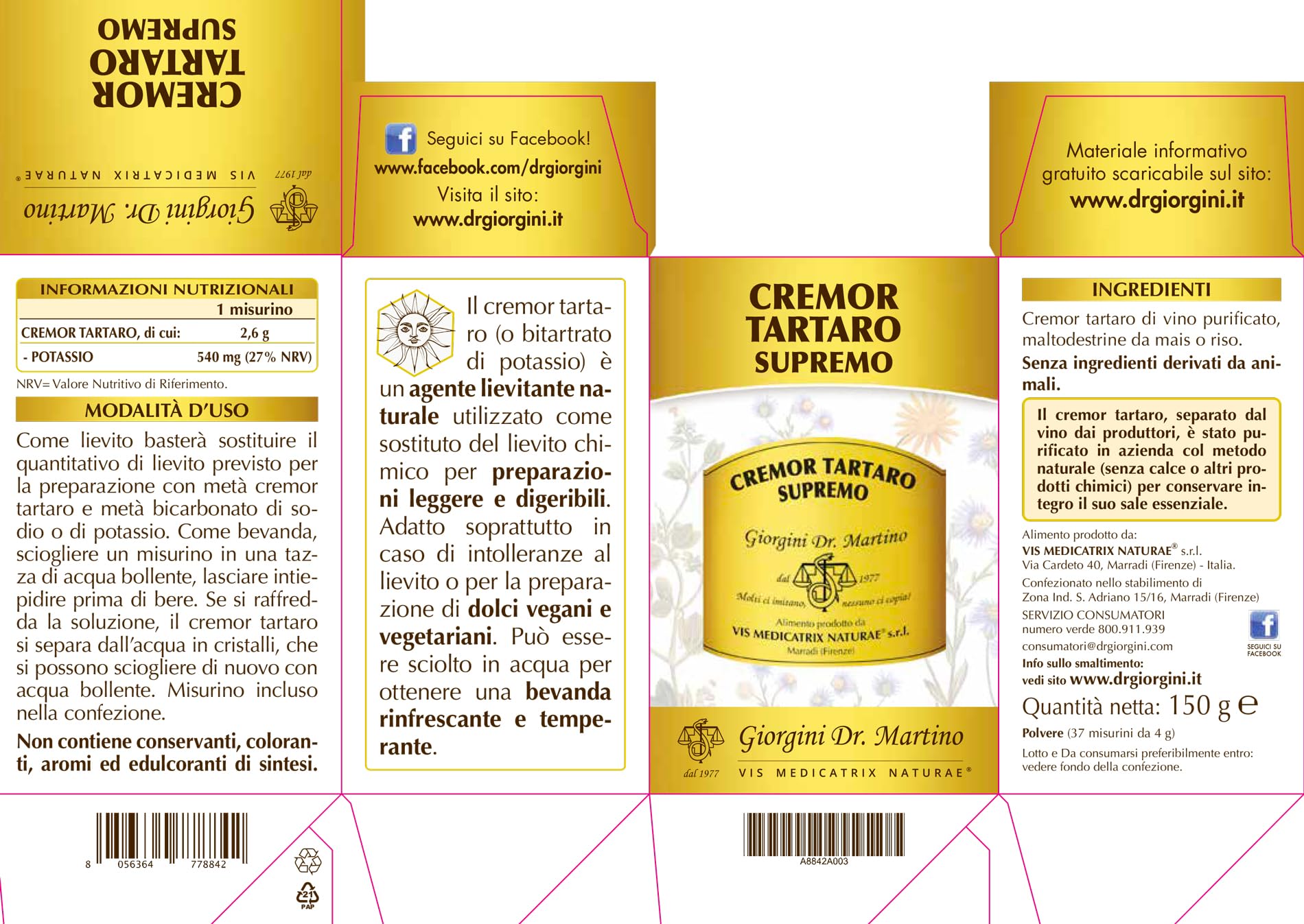 Dr Giorgini CREMOR TARTARO SUPREMO polvere - 150 g