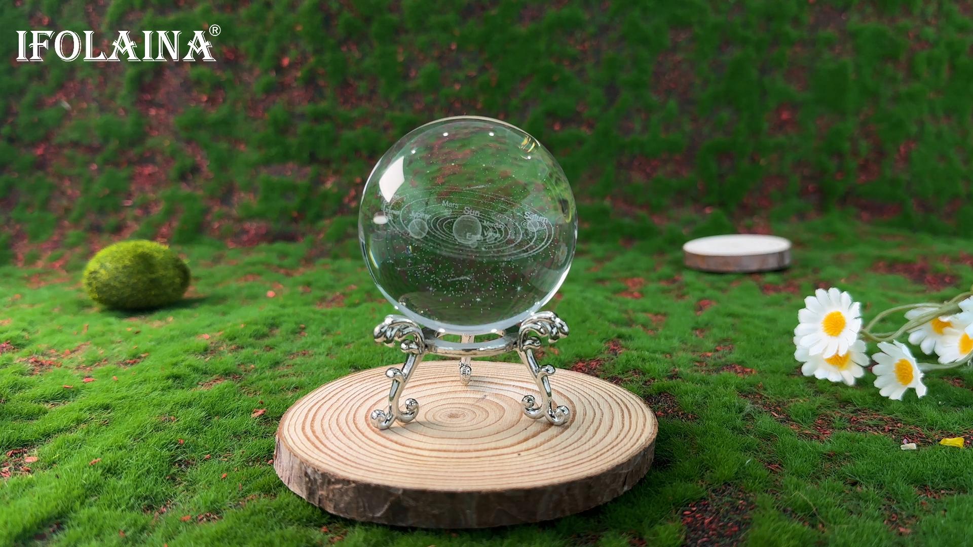 Amazon.com: IFOLAINA 3D Solar System Crystal Ball 60mm Laser