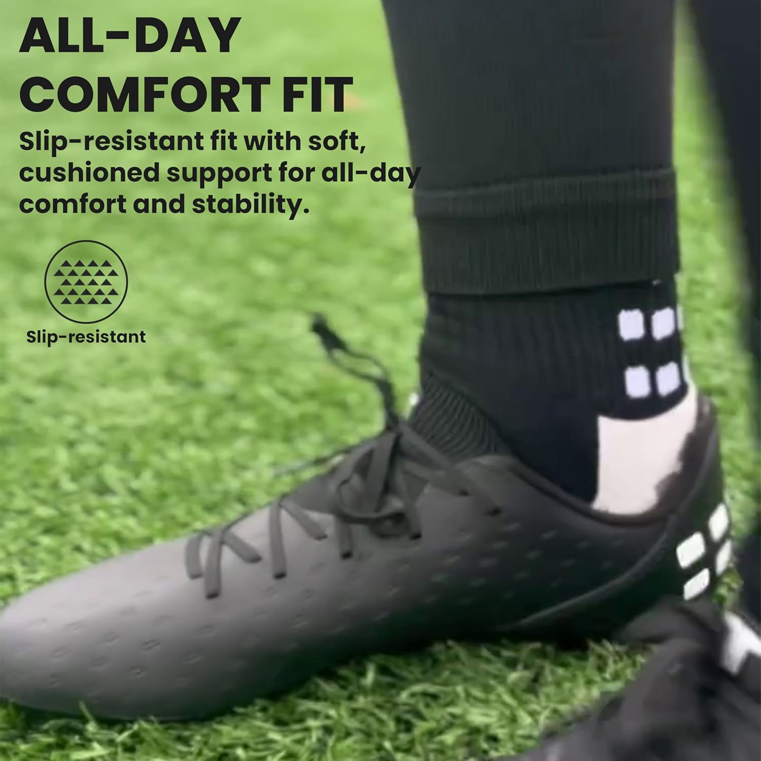 Trusox 3.0 Cushioned Grip Socks, Made in the USA, Non-Slip Full Length Socks for Unisex with Grip for Football & Soccer - Image 7