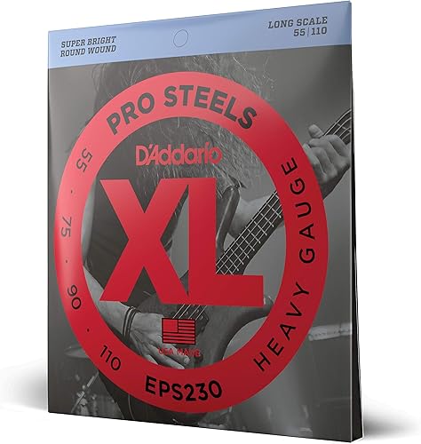 Miniatura 13 de D'Addario XL ProSteels - Cuerdas para bajo - EPS160 - Escala larga - Mediano, 50-105