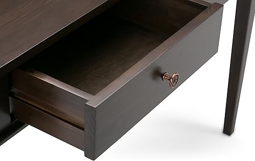 Miniatura 37 de SIMPLIHOME Carlton - Mesa auxiliar cuadrada de transición de madera maciza de 18 pulgadas de ancho, color gris rústico para sala de estar y