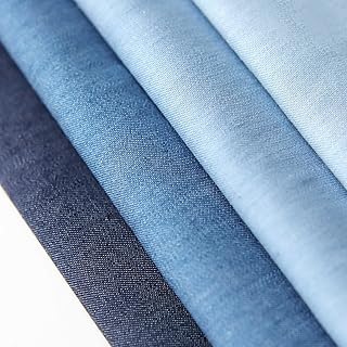 50 × 35cm Pre-Cut Lightweight Thin Denim Cotton Fabric, Doll Clothes Fabric, for Doll Jeans Dresses Jackets, Sewing Supplies, in 4 Colors, Pre-Cut to 19.68 × 13.77 inches