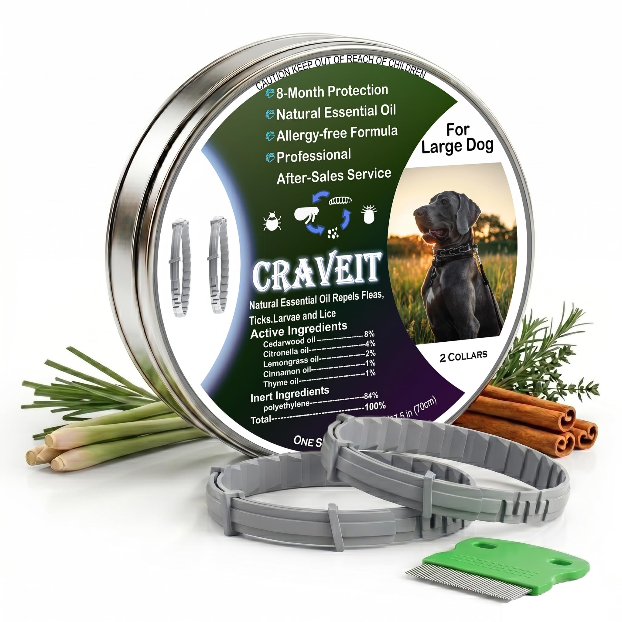 Craveit Dog Flea Collar 2-Pack