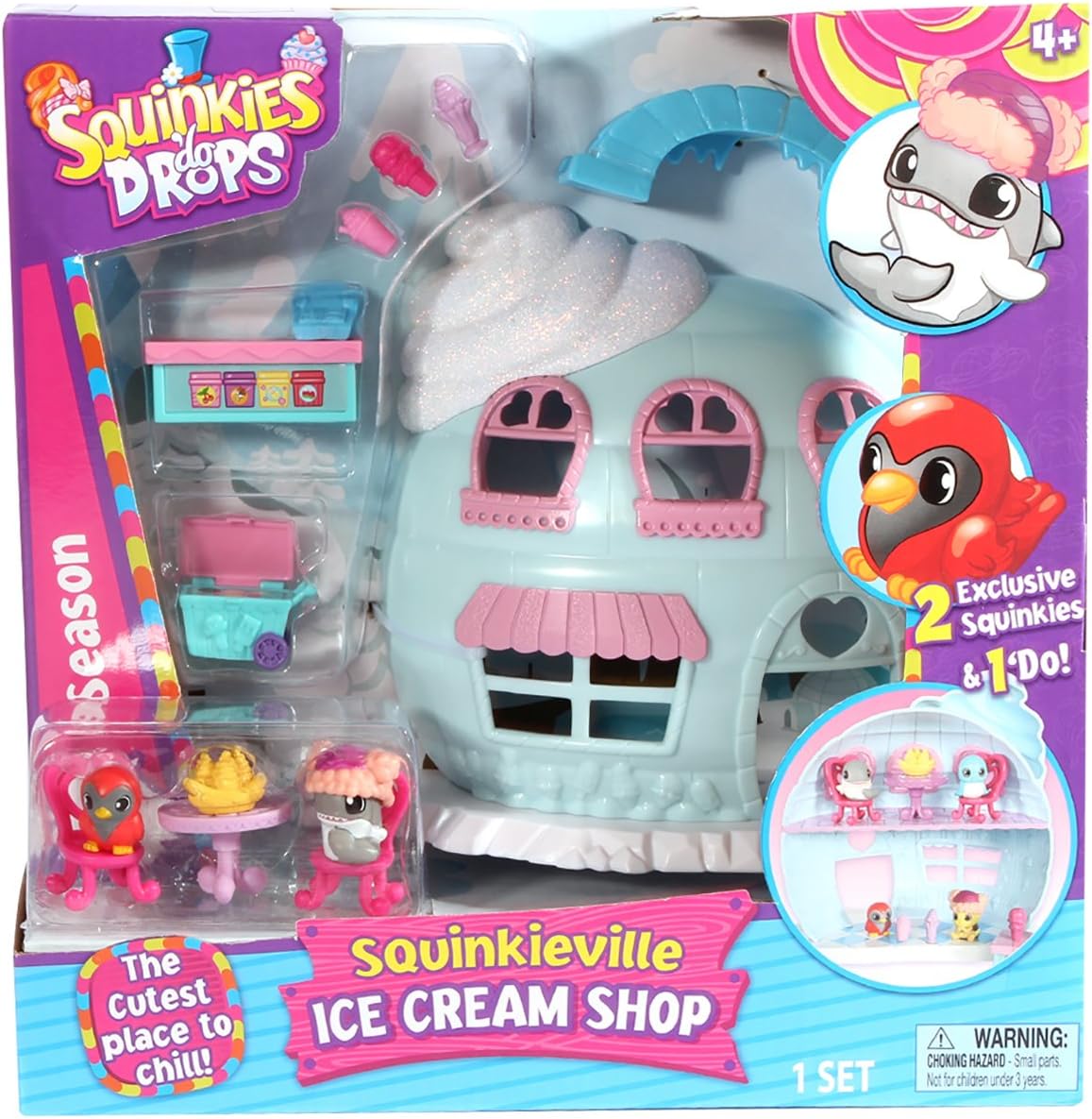 Recreation Group Plc SQPLA1 Squinkies 'Do Drops Ice Cream Shop Playset
