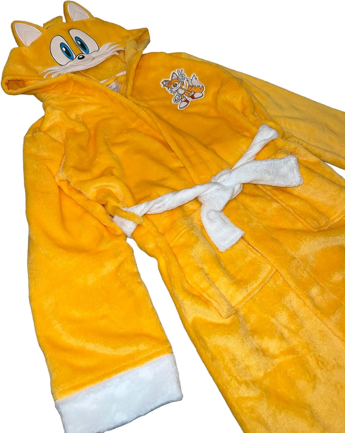 [FUAUFAS] Sonic The Hedgehog Boy's Costume Plush Fleece Robe,