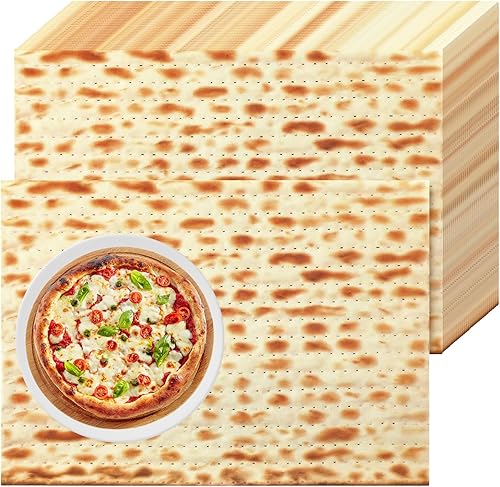 Miniatura 1 de Peryiter 100 manteles individuales desechables de papel matzoh de 14 x 10 pulgadas, manteles individuales desechables de papel de plagas para