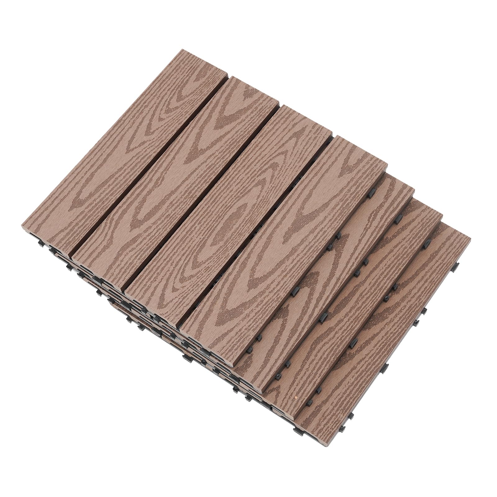 22 pavimenti in legno e plastica, 30 x 30 cm, per terrazze, caffè, terrazze, balconi e altre superfici in interni ed esterni