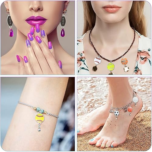 Miniatura 6 de KitBeads 30 dijes esmaltados de calavera para Halloween, estilos mixtos, ojos, calabaza, dibujos animados, Día de los Muertos, para hacer joyas a