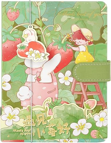 Miniatura 2 de Cuaderno con tapa de piel para estudiantes, con diseño de gato, libro de notas o diario