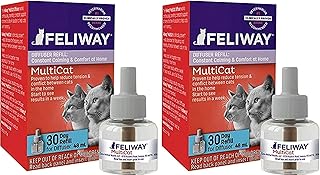 Feliway MultiCat Diffuser Refill (48 mL) | Constant Harmony & Calming Between Cats at Home (2 Pack(48 ml))