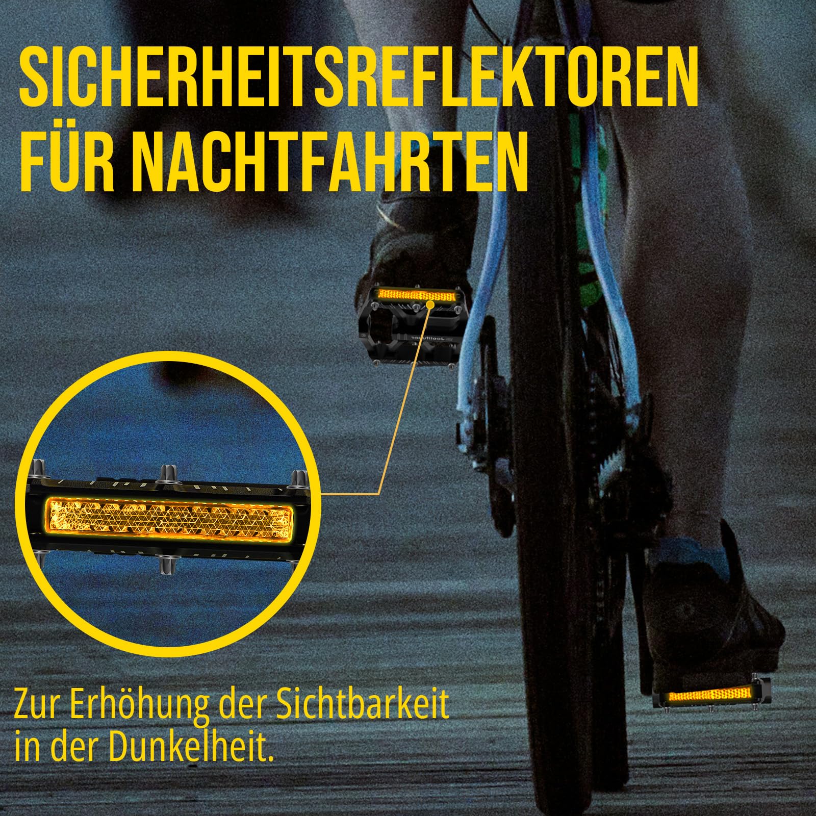 Pédalier,Pédales De Vélo Plat Vtt Route 3 Roulements Scellés Pédales De Vélo Pédales De Vélo De