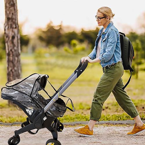 Miniatura 6 de Funda de lluvia para asiento de automóvil, accesorio universal para cochecito de bebé, para cualquier tipo de asiento de automóvil, impermeable,