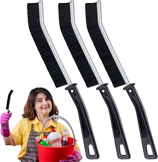 Crevice Cleaning Brush Set - 3 Pcs Hard Bristle Crevice Cleaning Tool for Grout, Tile Floors, Gaps & Narrow Spaces-Small Grout Scrub Brush for Cleaning Bathroom, Shower, Window Tracks, Kitchen