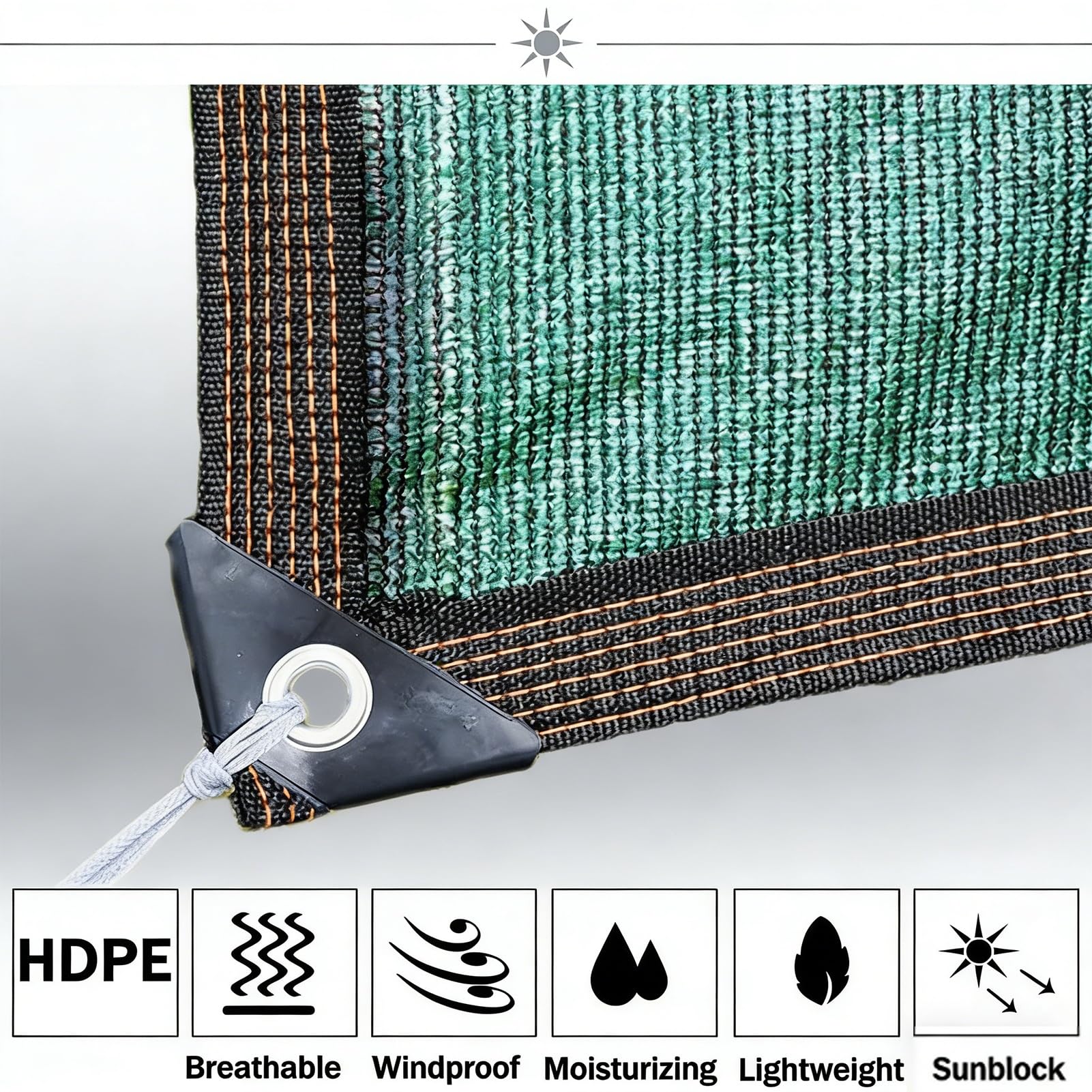 Vela de Sombra Resistente - Lona Impermeable con protección UV para terraza, jardín y Piscina | Fácil instalación con Esquinas reforzadas para Patio y Exterior