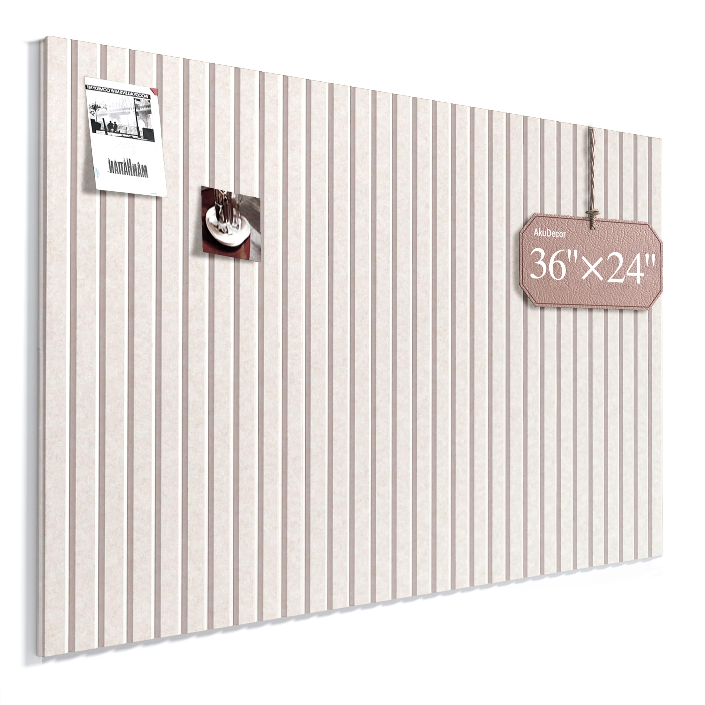 AkuDecor Large Cork Board for Walls 90 x 60cm, Oatmeal