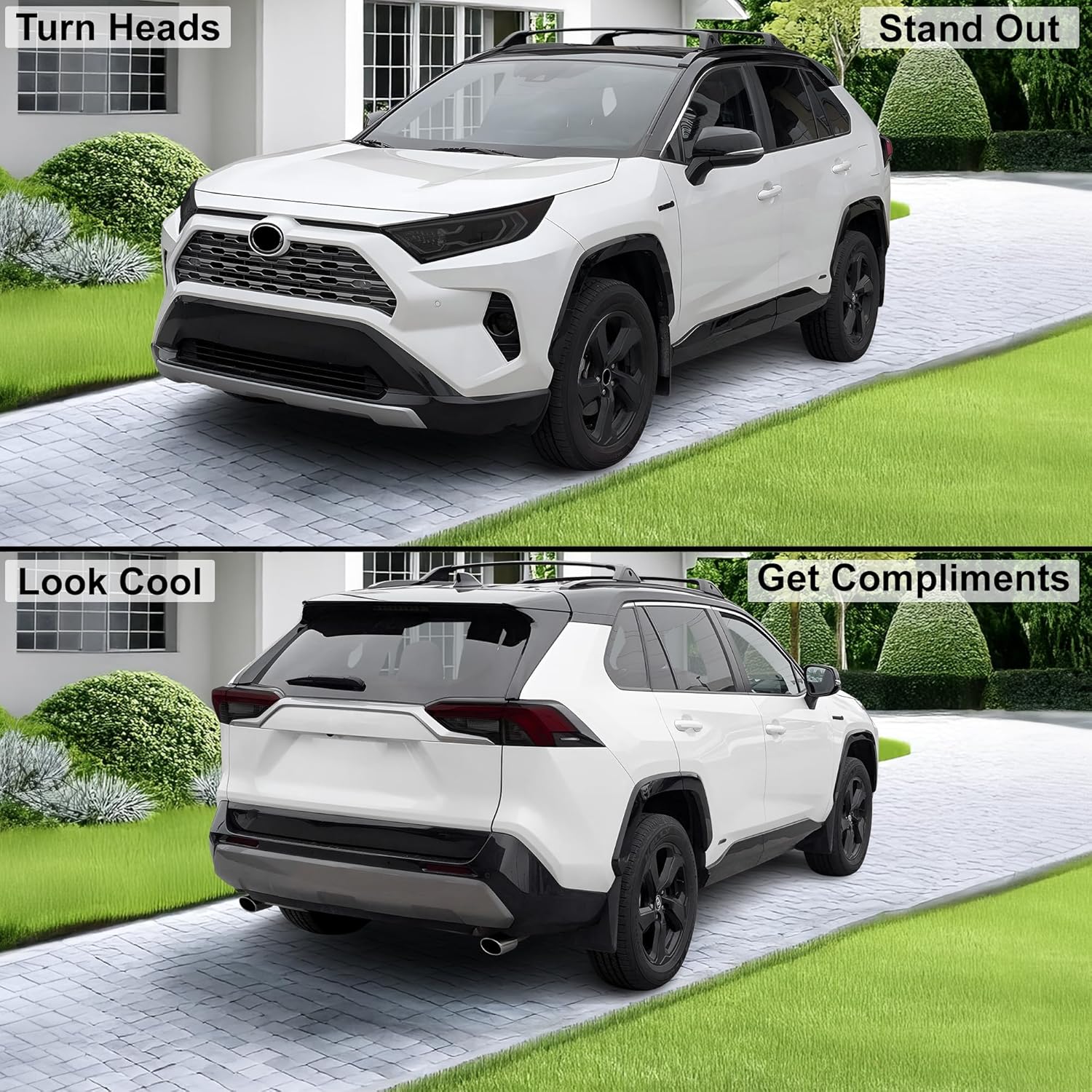 BOGAR TECH DESIGNS Full Headlight Taillight Tint Film Kit Compatible with Toyota Rav4 2019-2025, Dark Smoke