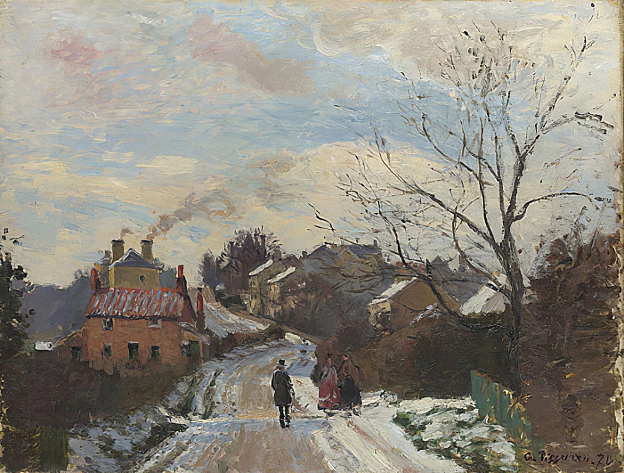 ARTXLXXBN Famous Print Painting Colorful Art Print Hill Upper Norwood by Camille Jacob Pissarro Canvas Art Decorations for Home Decor 60x90cm