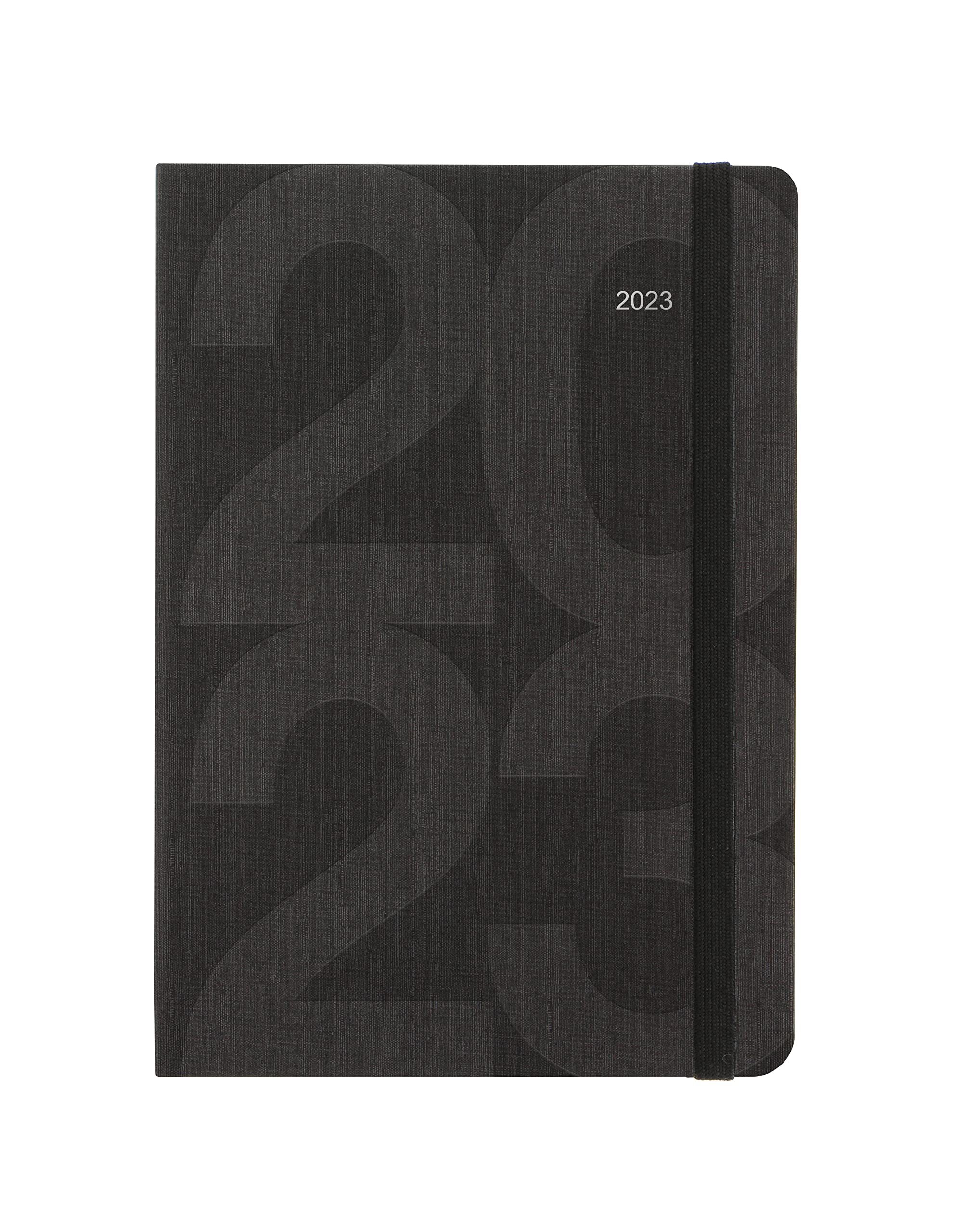 Letts Block A5 week to view 2023 diary - black