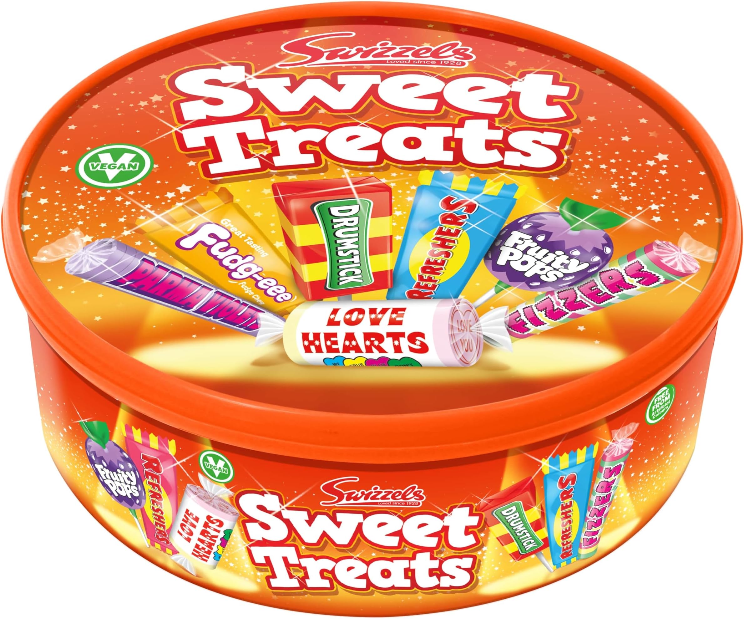 Sweet Treats Tub, Assortment of Vegan Sweets and Lollipops in One Large Tub, Family Favourite Sweets, Perfect for Sharing (600g)
