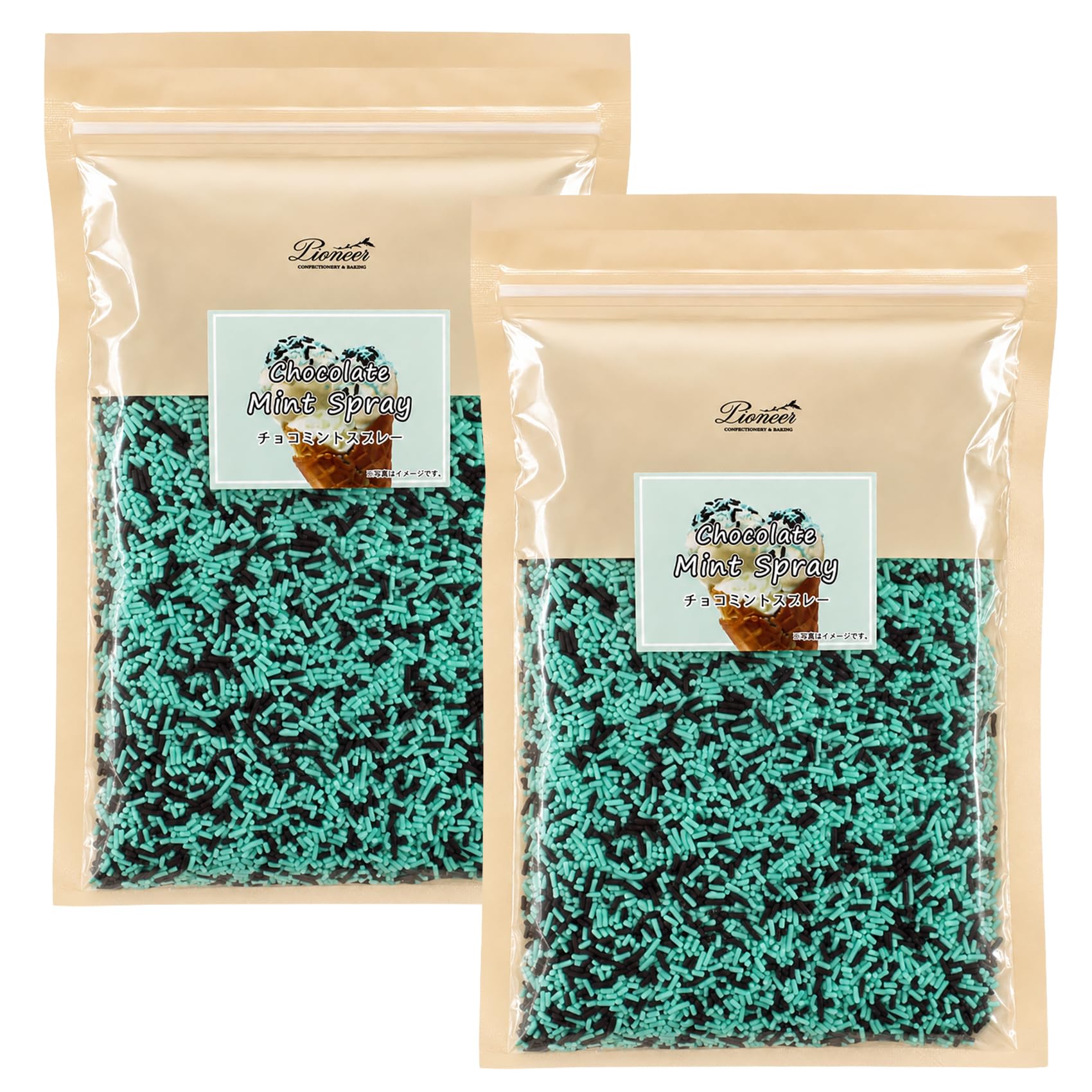 Amazon | チョコミントスプレー 500g×2袋 保存に便利なチャック付き
