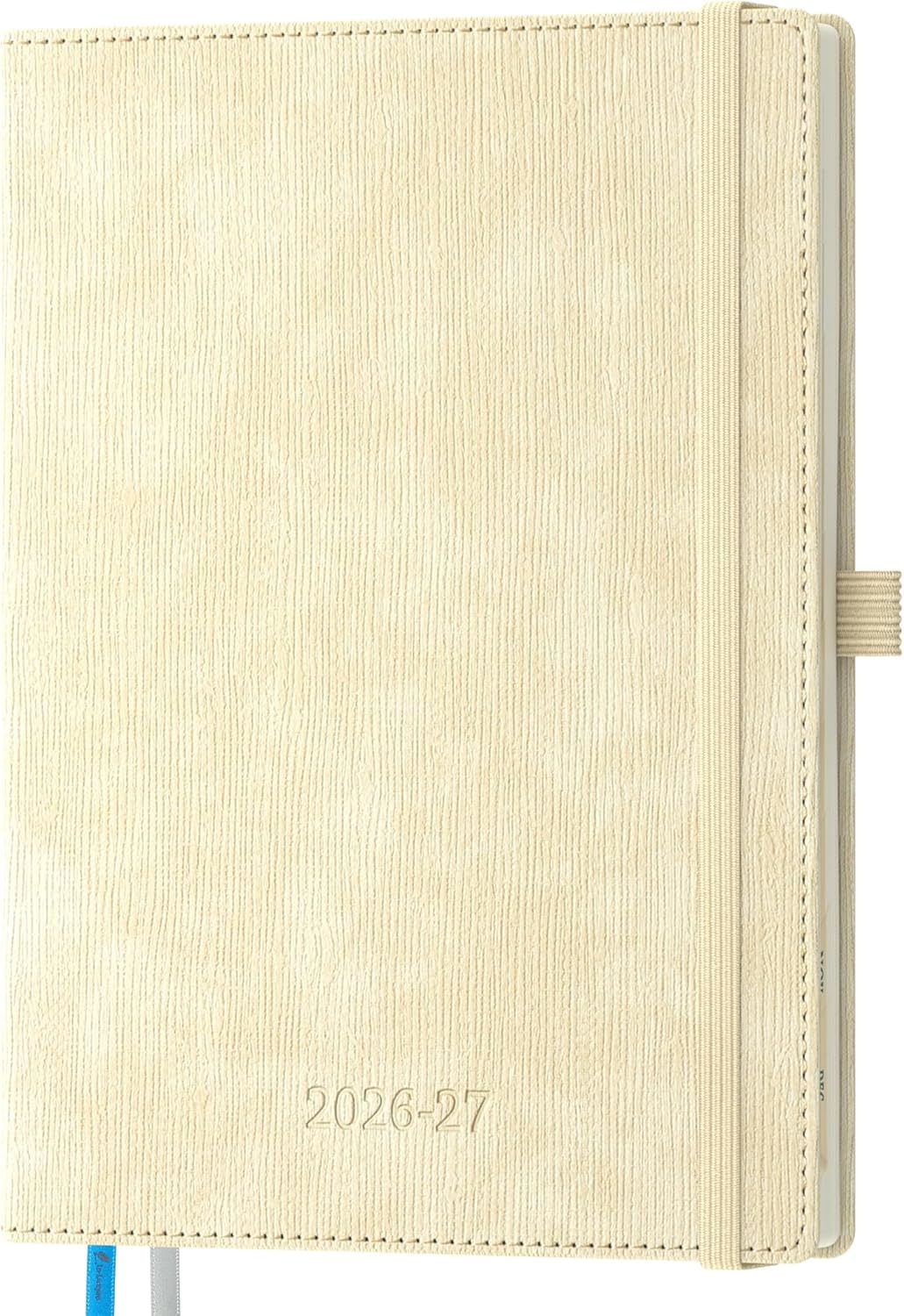 2026-2027 Weekly and Monthly Planner (July 2026–December 2027), 6.5"x8.5", Vertical Layout, 18 Months Agenda with Month Tabs & Pocket, Academic Calendar with Vegan Leather Cover,Beige