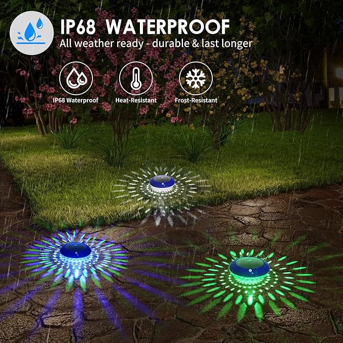Luces Solares Flotantes para Piscina RGB IP68 FirstE 2 Unidades miniatura 6