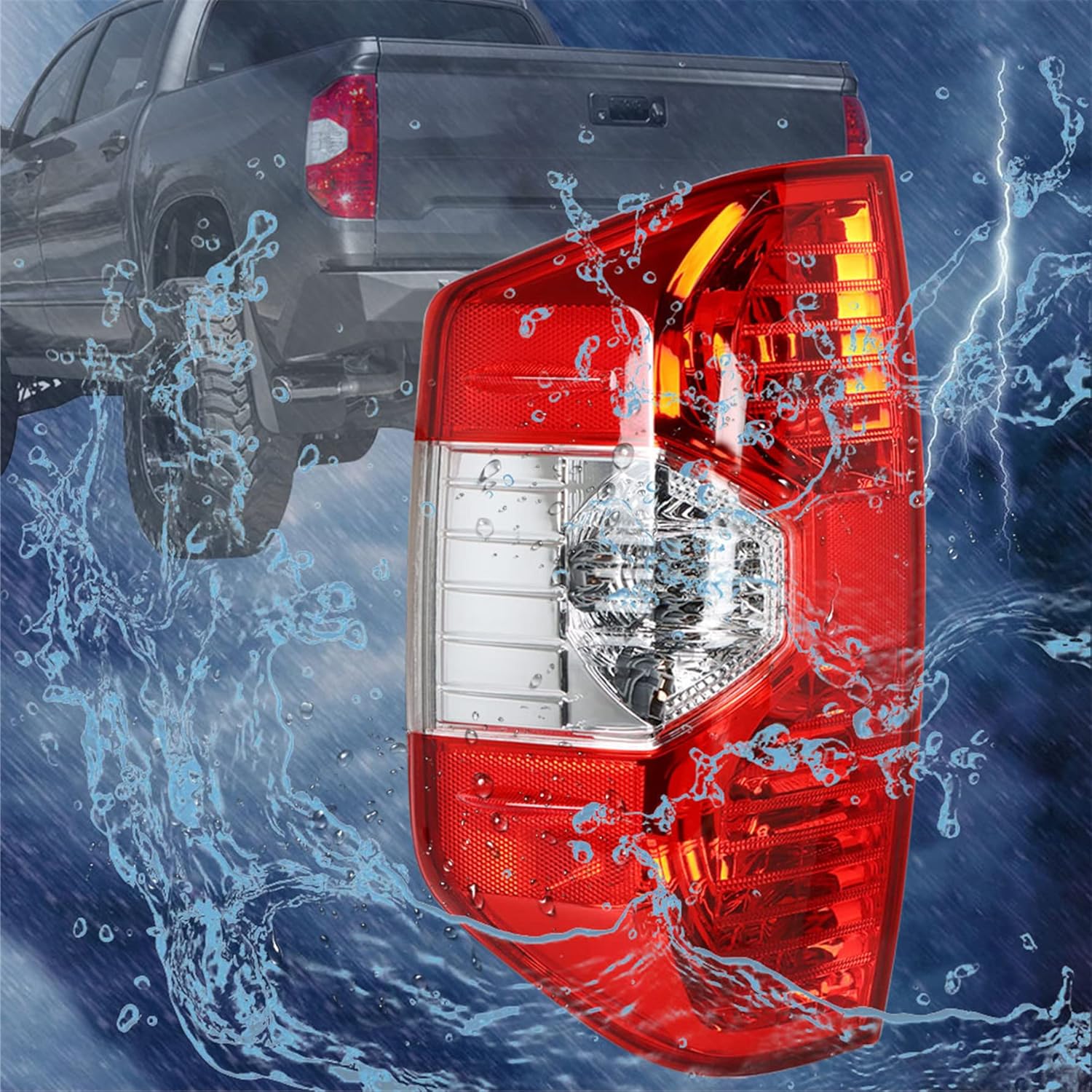 munirater 1-Pack Rear Left Tail Light Assembly Replacement for Tundra 2014-2020 Driver Side Brake Lamp