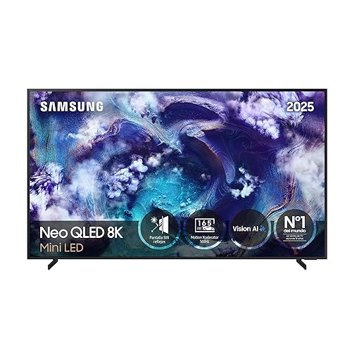Samsung TV 65 Pulgadas Neo QLED QN900F 8K Mini LED Smart TV con Vision AI, Pantalla sin Reflejos con Glare Free y Motion Xcelerator 165Hz - 65" - QN900F - 2025