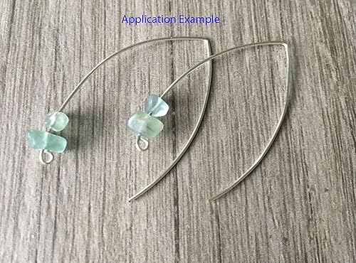 Miniatura 10 de Adabele SEF206 - 400 ganchos de acero inoxidable quirúrgico de grado 316 hipoalergénico de 0.028 in, calibre 21, 0.028 pulgadas, para aretes y