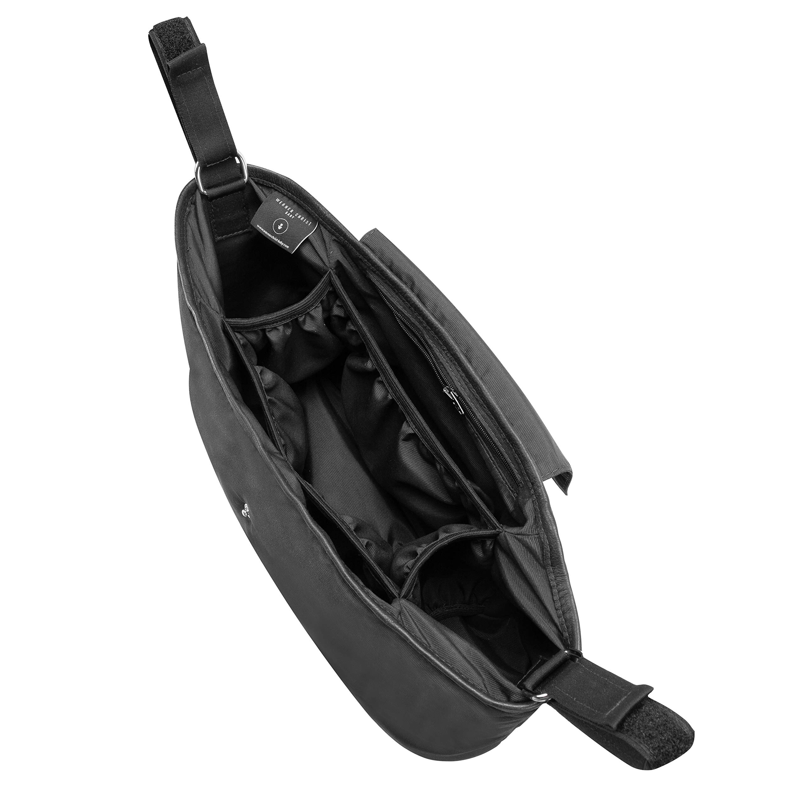 Sac à langer « Tidy » de Werner Christ Baby - Compatible avec tous les modèles de poussette, fixation par deux bandes Velcro solides, imperméable, gris