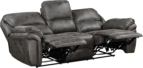 Miniatura 30 de Lexicon Dorritt Silla reclinable manual de microfibra, color marrón Marrón,Arena (manual),Arena (potencia),Gris