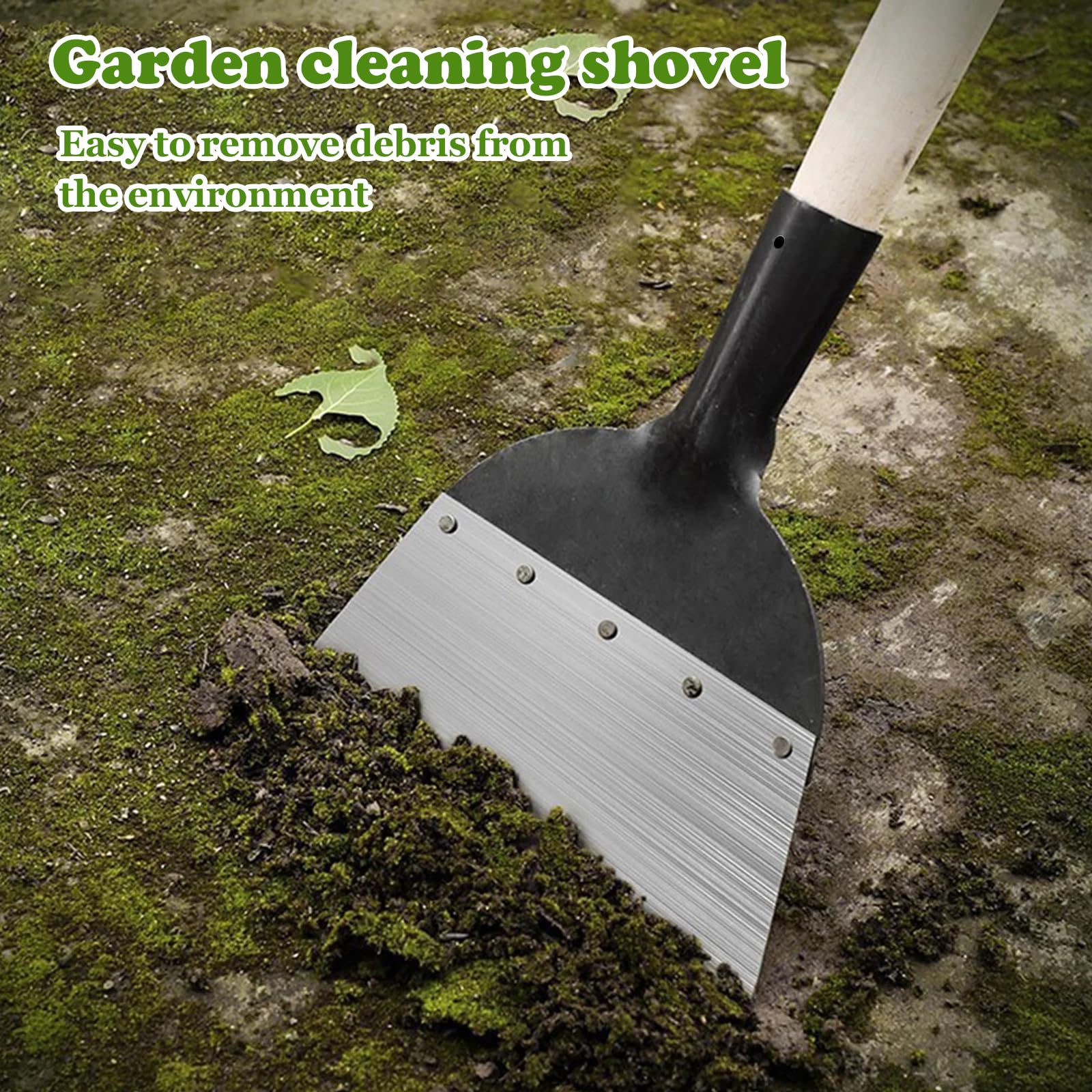 Pala da Giardino,Pala di Pulizia Multifunzionale Pala da giardino Per esterni Per La Casa In Acciaio Togli Erbacce Adatto Per Diserbo Piantare Spalatura Neve Per Pulire Concimare 21cm(Senza Manico)