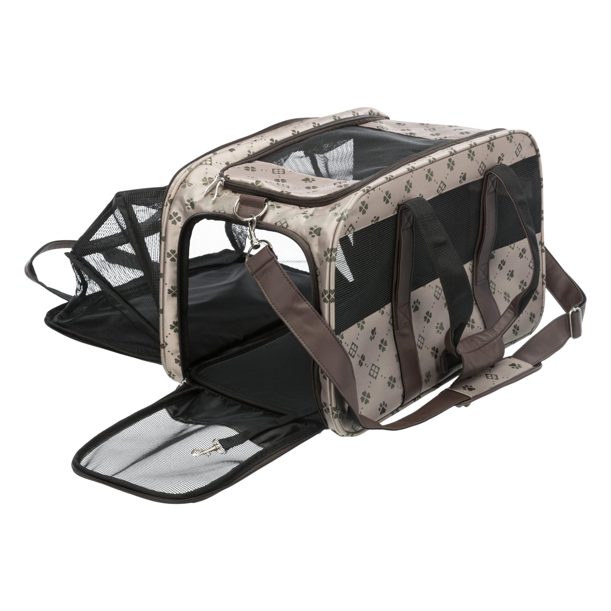 Trixie 28903 Tasche Maxima, erweiterbar, 33 × 32 × 54 cm, beige/braun