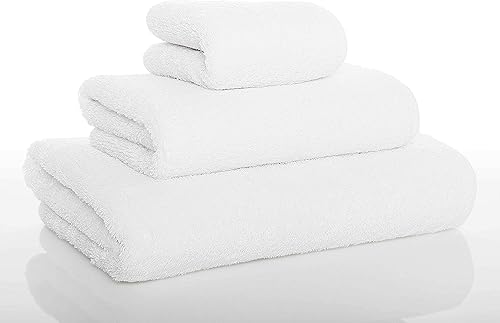 Miniatura 4 de Graccioza - Paño largo de doble bucle de 12 x 12 pulgadas, 100% algodón egipcio de fibra extra larga, 700 GSM, toallas de baño sólidas elegantes,