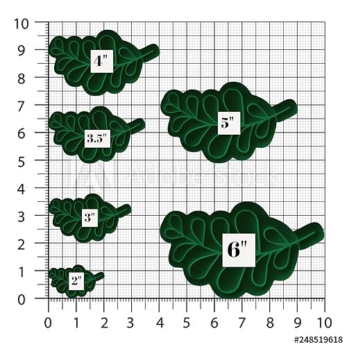 Miniatura 4 de Sweet Prints Inc Set of 2 Rounded Leaf Cookie Cutters - Dishwasher Safe