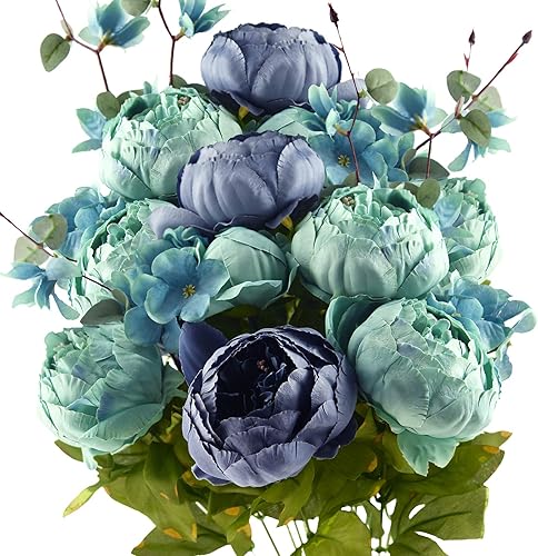 FiveSeasonStuff - Peonías y hortensias artificiales de seda, ideal para decoración de bodas, novias, hogar, decoración de centro de mesa (2 ramos). disponible en Yaxa Costa Rica