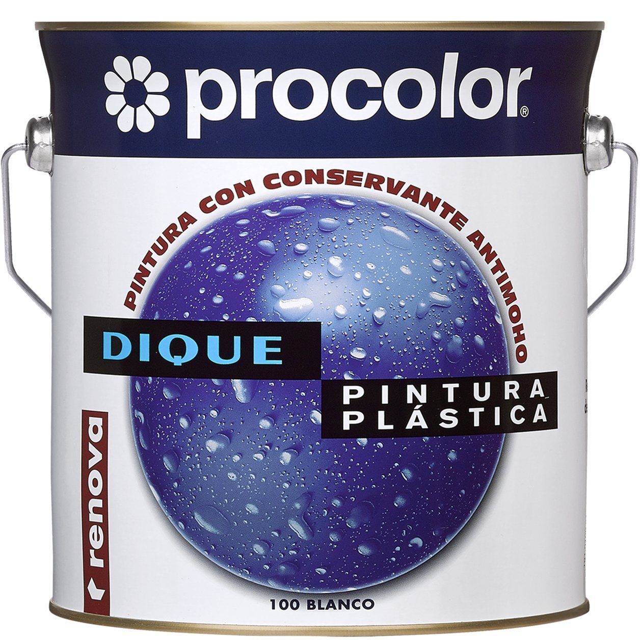 PINTURA PLÁSTICA CON CONSERVANTE ANTI-MOHO DIQUE 4 L