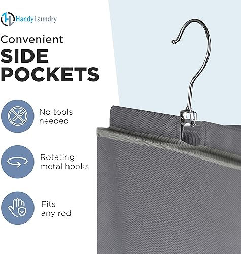 Miniatura 6 de Organizador colgante para armario, 6 estantes para ropa, suéteres, zapatos y accesorios, estantes de armario que ahorran espacio con ganchos para