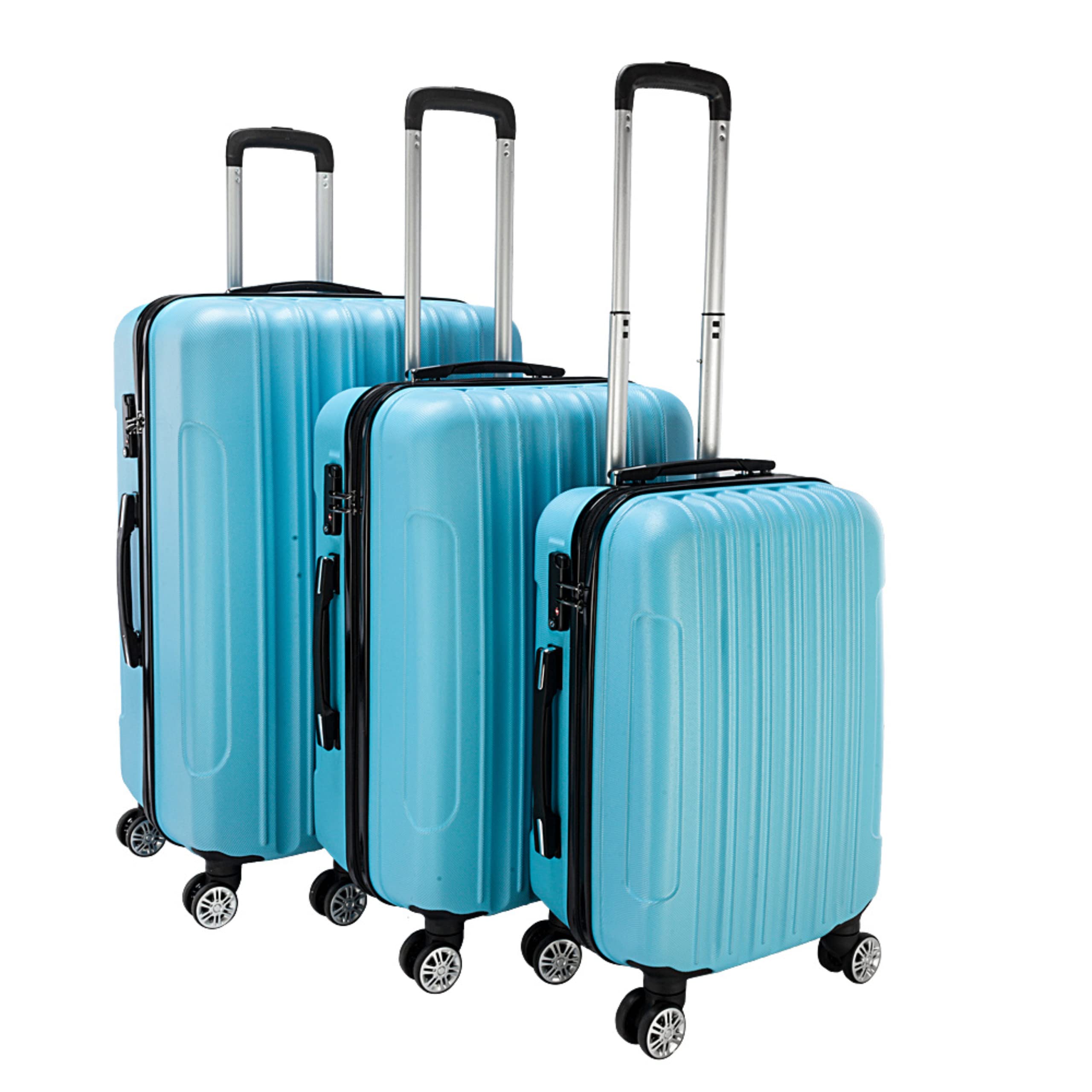 WEI WEI GLOBAL 3-in-1 Multifunctional Traveling Storage Suitcases - Lightweight Carry Ons with TSA Lock - Travel Luggage