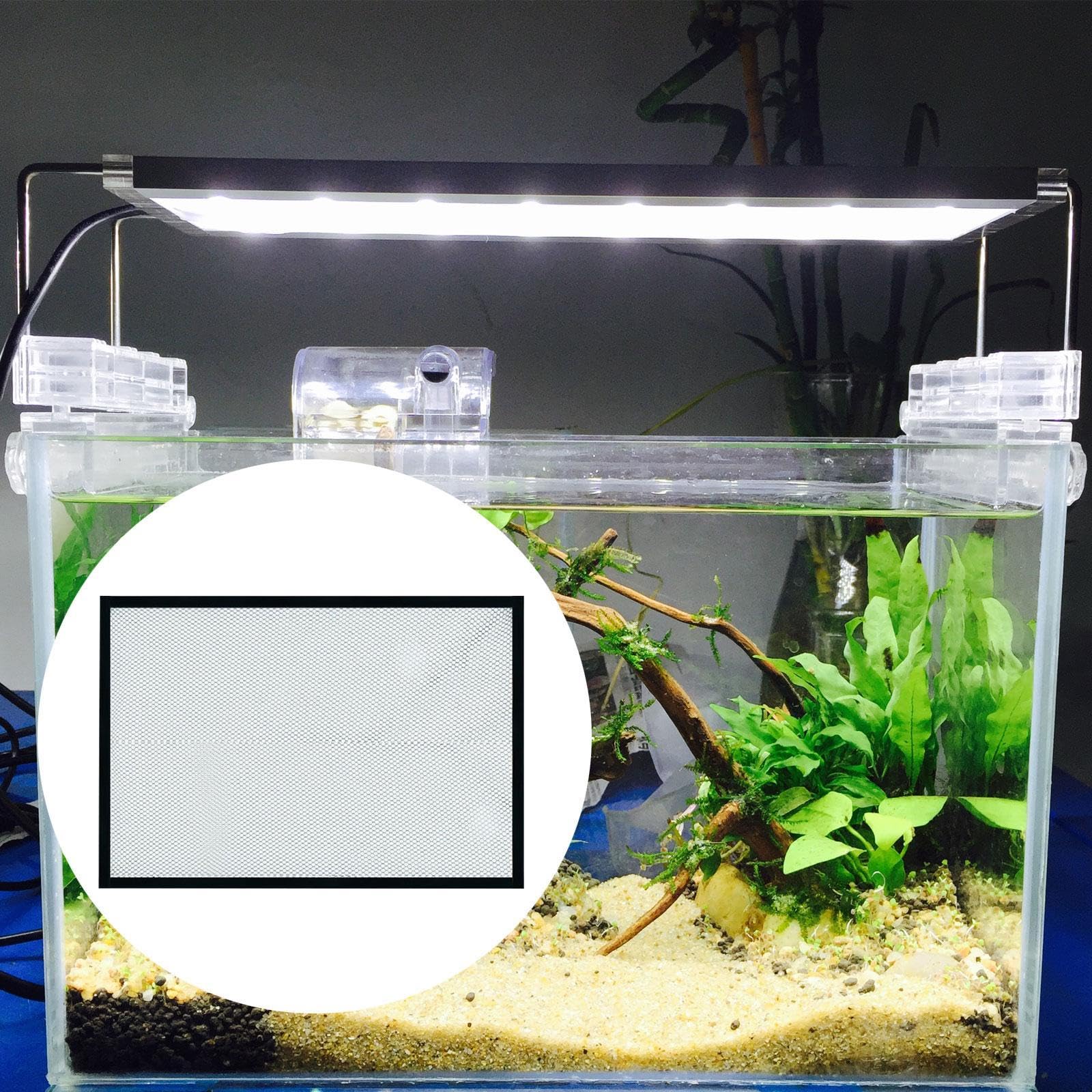 Harilla Couvercle de Réservoir de Poisson, écran Transparent en Maille pour Aquarium, 80x40cm