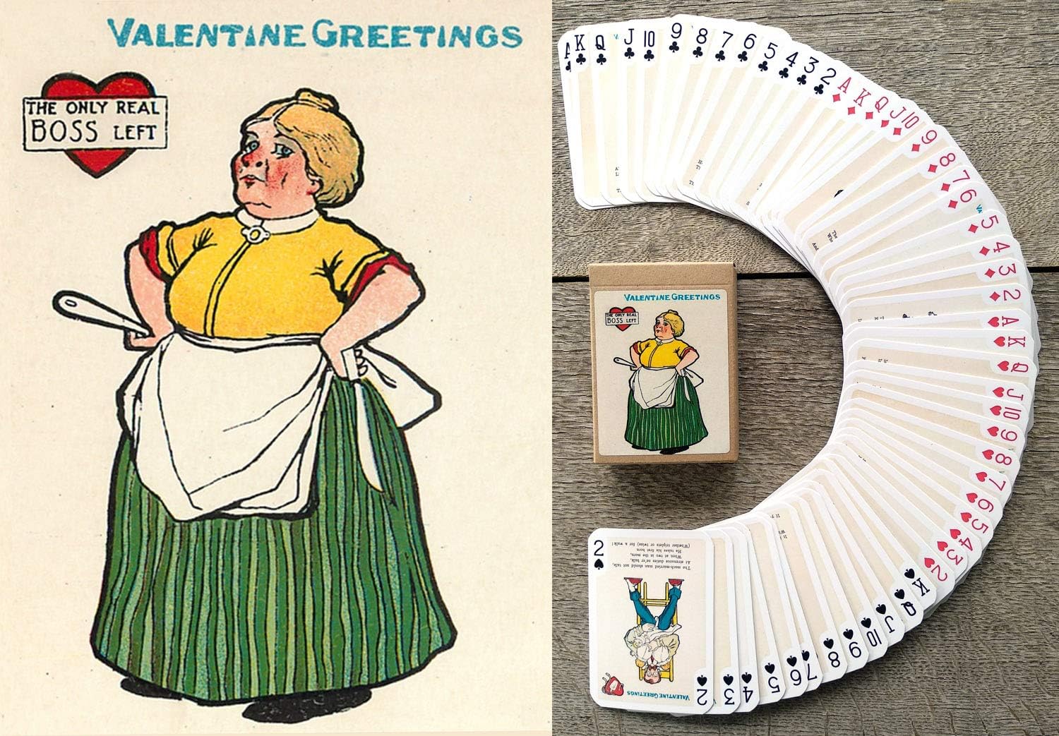 Romantic Playing Cards (Poker Deck 54 Cards All Different) Vintage Romatic Love Woman Books Magazine Covers Illustration